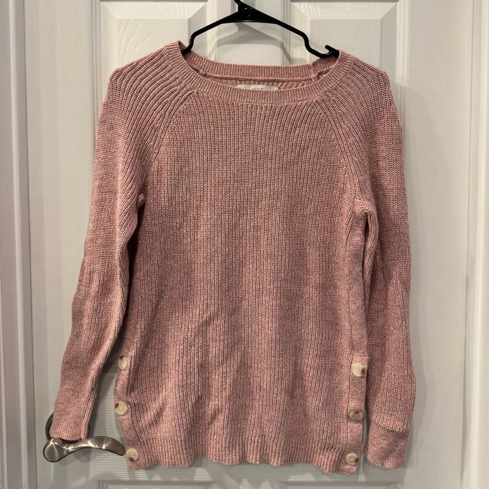 LOFT Dusty Pink Crew Neck Sweater